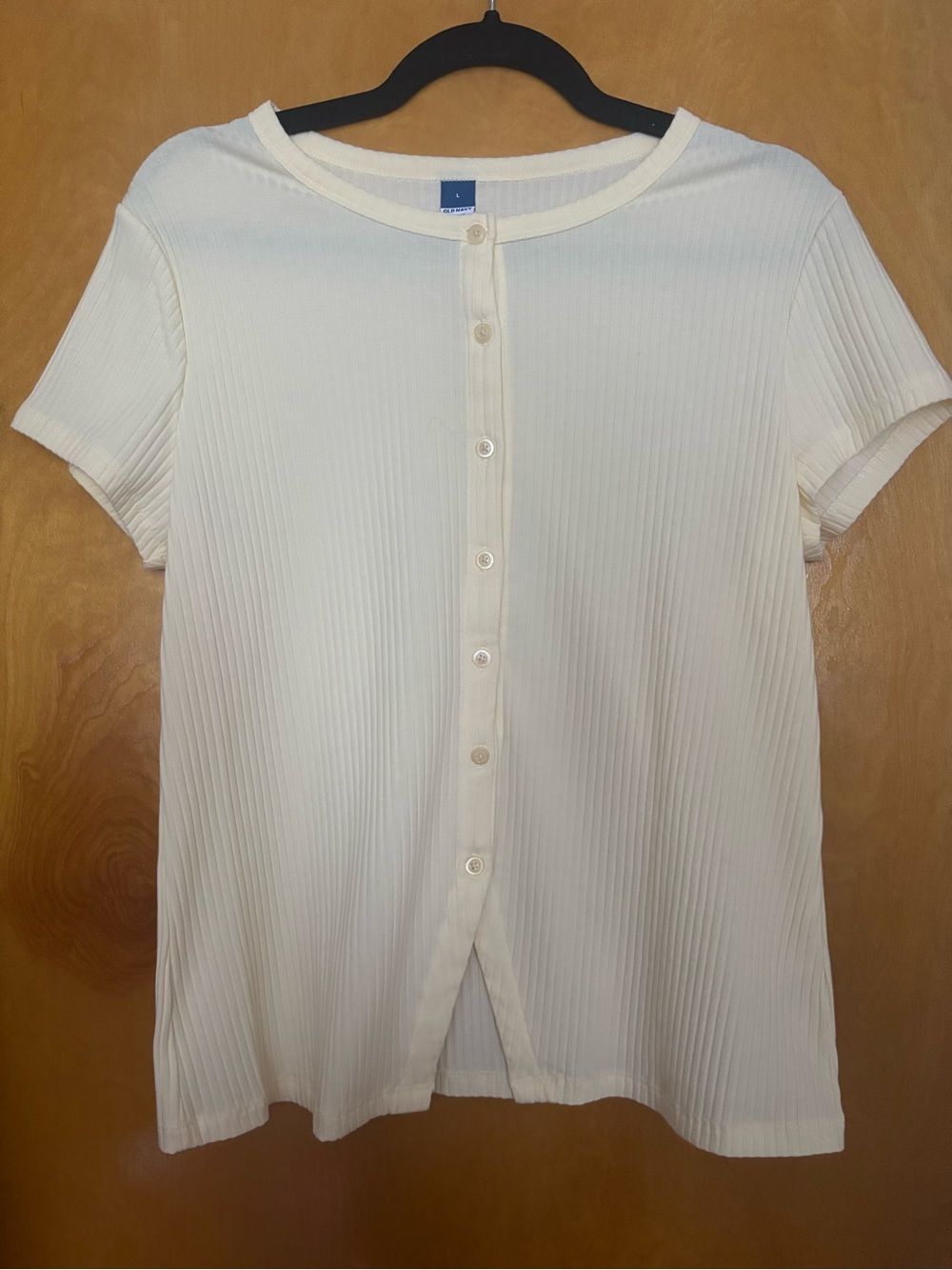 Pale yellow button up short sleeve